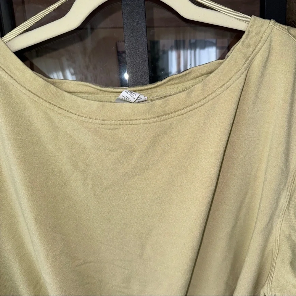 Lululemon Pleated Modal Fleece Pullover sweatshirt Dew Green boat neck